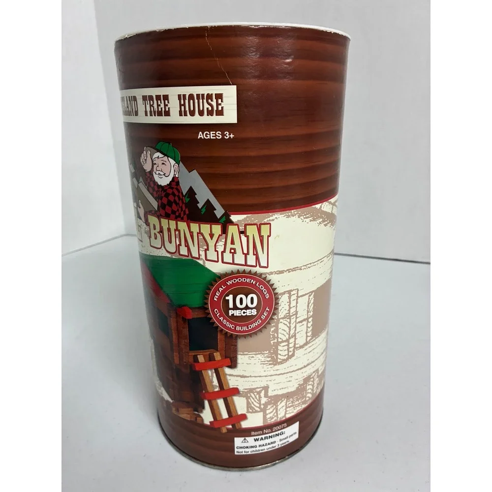 Roy Toy Paul Bunyan Pineland Tree House 100 Piece Real Wood Building Set 20075